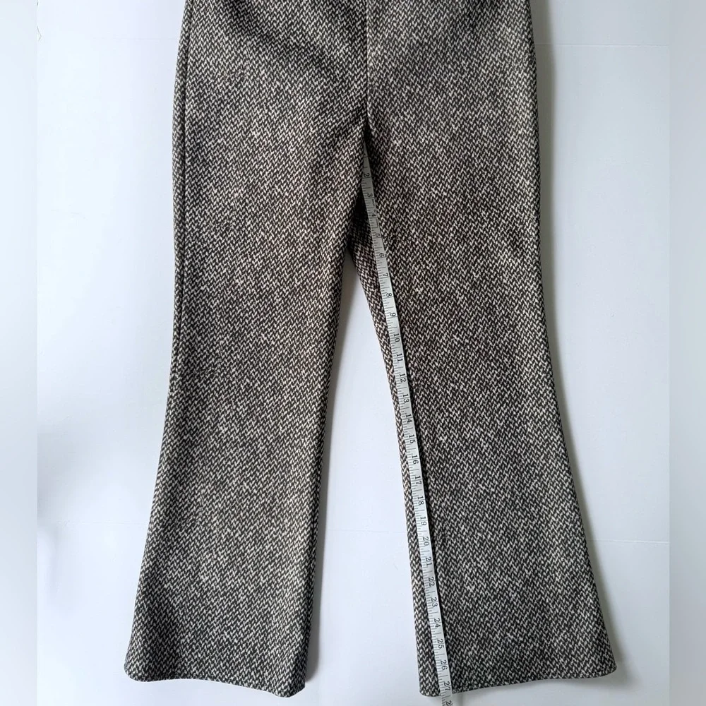 Tory Burch Gray Tweed Flare Trousers